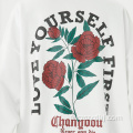 Fashion Men's Rose Alphabet Print Sweat à sweat